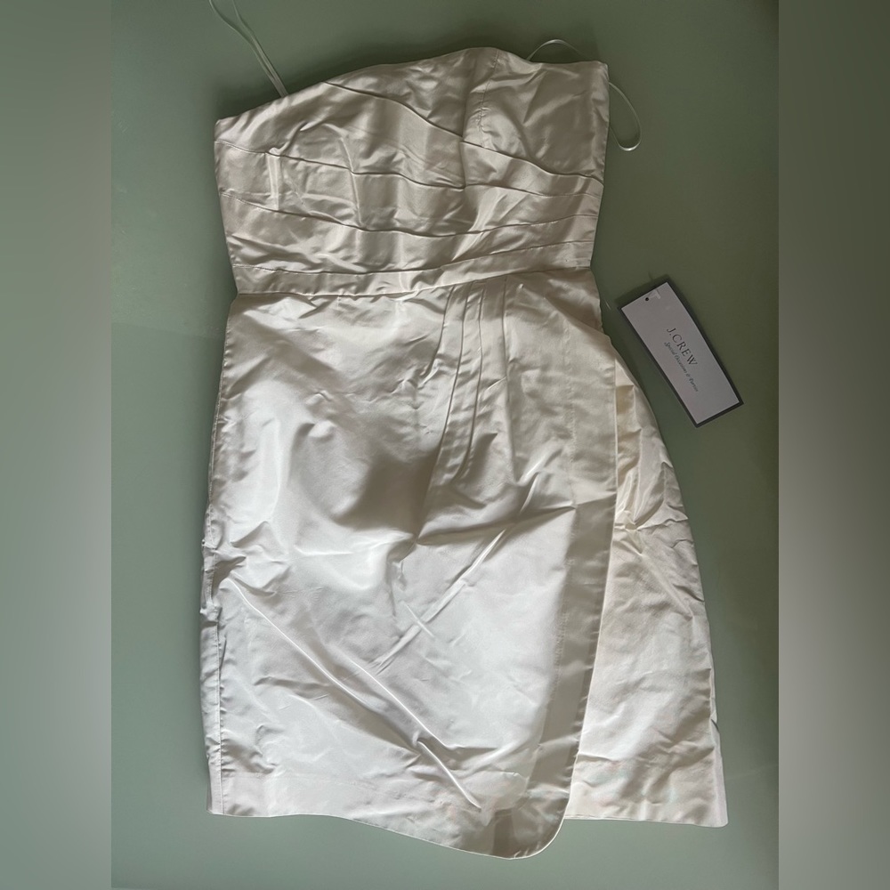 J. Crew Silk Strapless Bridal Ivory Dress NWT
